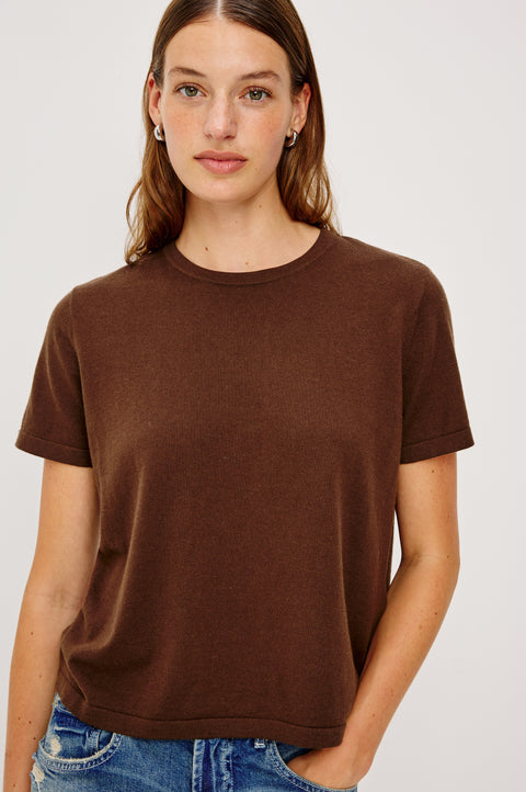 Rails Cotton Cashmere Short Sleeve Tee | Espresso
