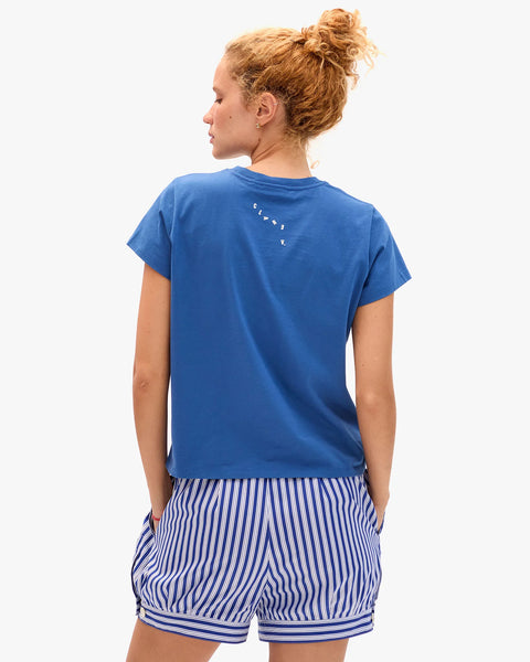 Clare V. Clare V Classic Tee in French Blue Liberez les Sardines: relaxed, cotton