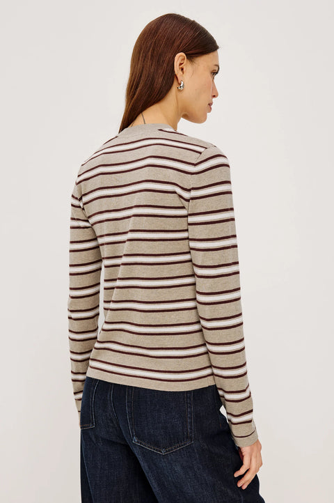 Rails Cotton Cashmere Long Sleeve Tee | Heather Oat Stripe
