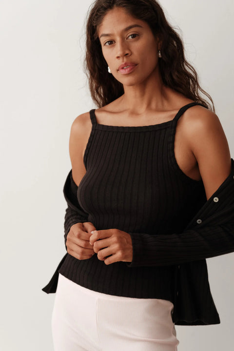 DONNI The Sweater Rib Tank | Jet