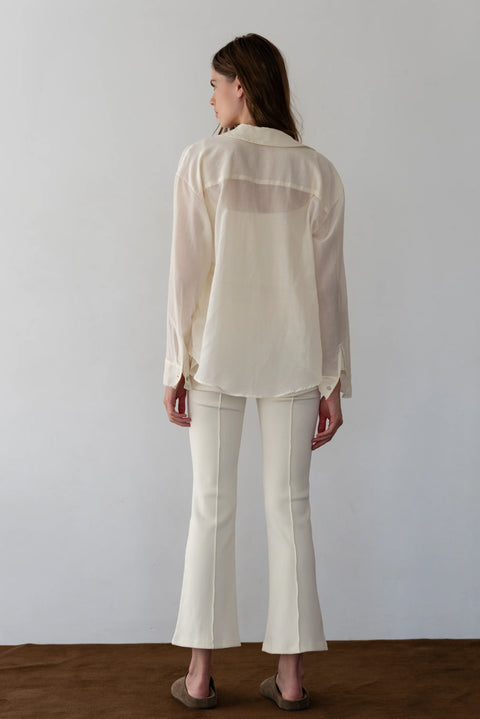 DONNI The Rib Kick Flare | Creme