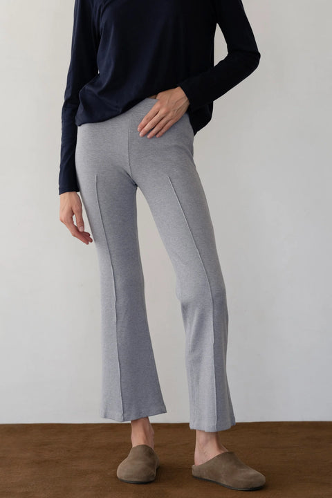 DONNI The Rib Kick Flare | Heather Grey