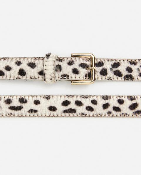 Flattered Barbara Belt | Hair-On Chocolate Dot