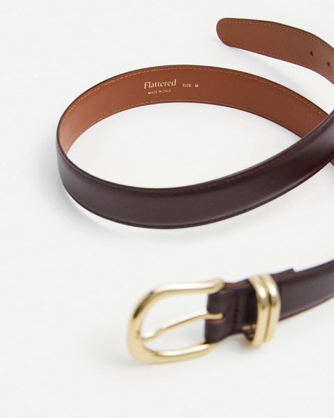 Flattered Beatrice Belt | Burgundy Leather