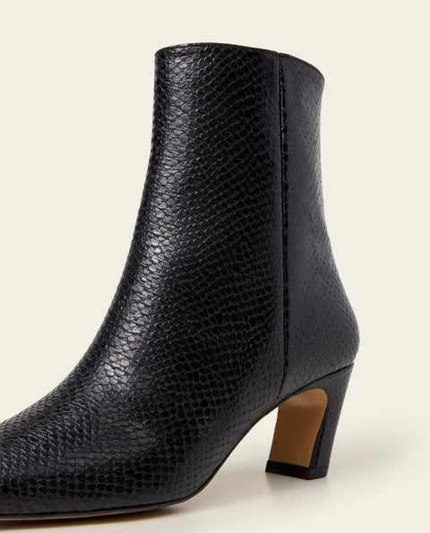 Flattered Xena Boot | Black Snake Embossed