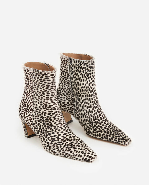 Flattered Xena Boot | Hair-On Chocolate Dot