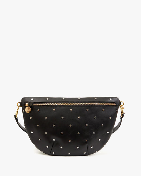 Clare V Grande Fanny | Black with Studs