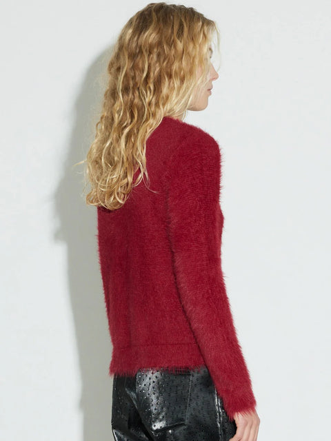 Hosbjerg Pearl Knit Cardigan | Bordeaux