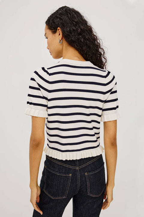 Rails Lora Top | Ivory Navy Stripe