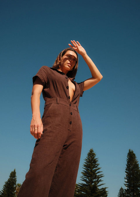 Slate Wearables Lewis Jumpsuit | Cocoa