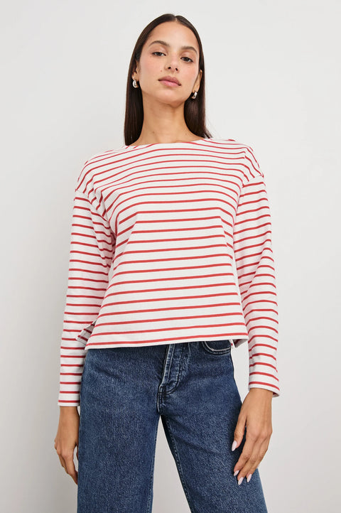 Rails Macy Tee | Cherry Stripe