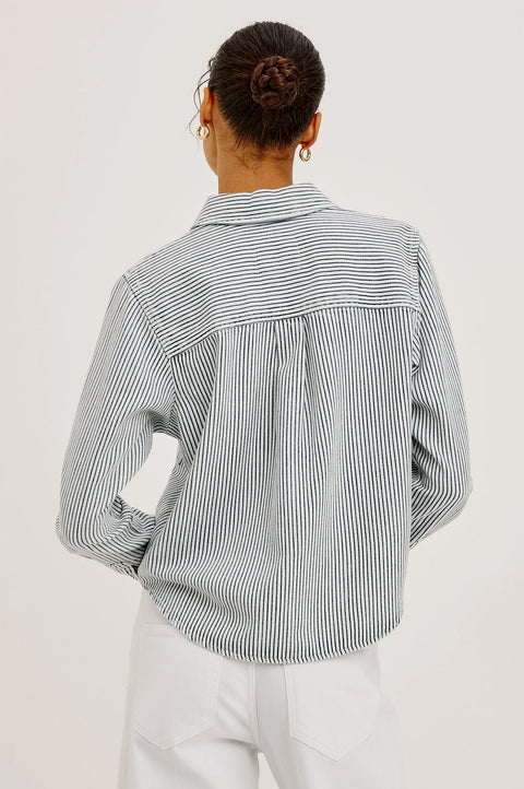 Rails Noa Shirt | Railroad Stripe