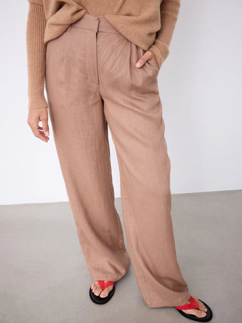 Notshy Paula Linen Trousers | Blue Jean