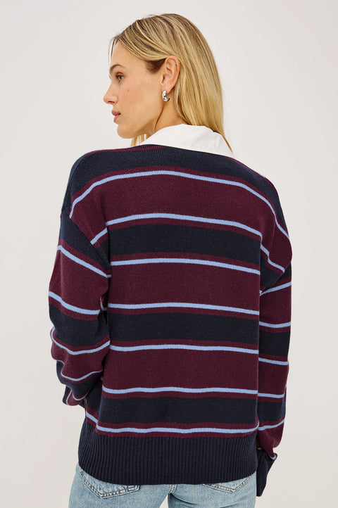 Rails Paxton Rugby Sweater | Boysenberry Stripe