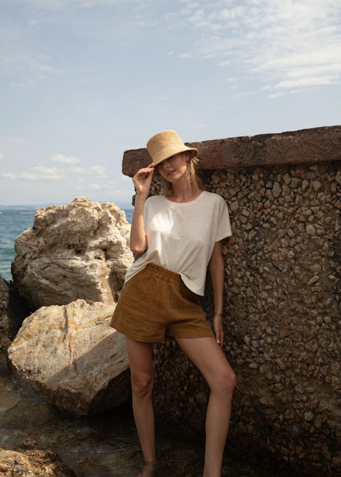 Slate Wearables Paterson Short | Ginger Stripe
