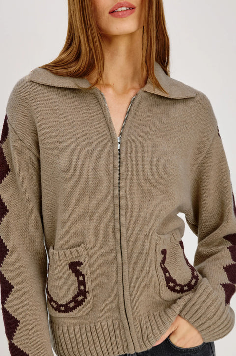 Rails Rhea Zip Cardigan | Horseshoes