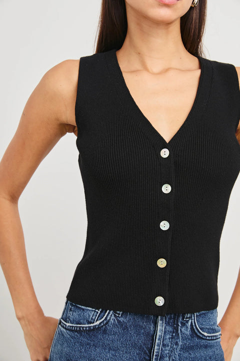 Rails Rosa Knit Vest | Black