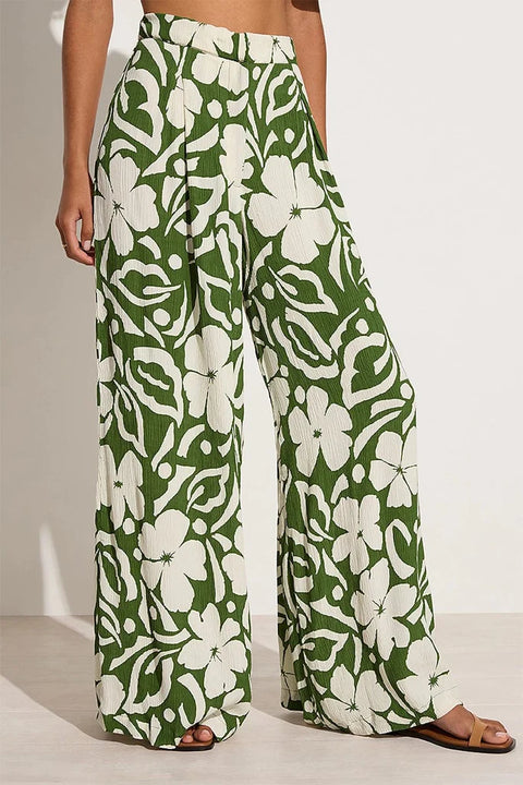 Faithfull the Brand Felicity Pants | Pavito Floral Olive