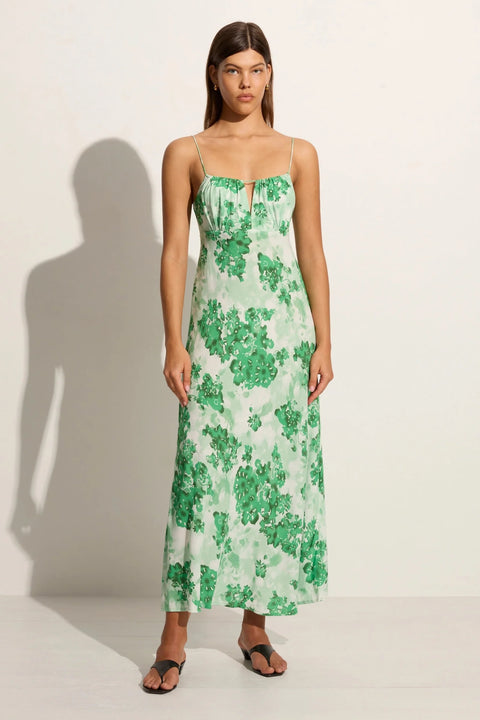 Faithfull the Brand San Paolo Midi Dress | Rosella Floral Green