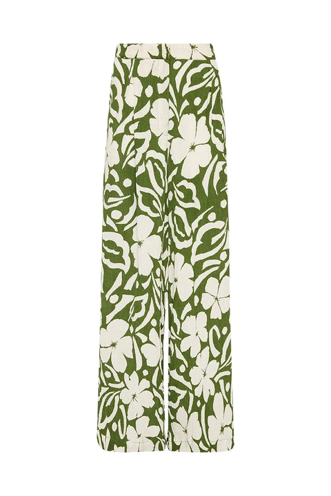 Faithfull the Brand Felicity Pants | Pavito Floral Olive