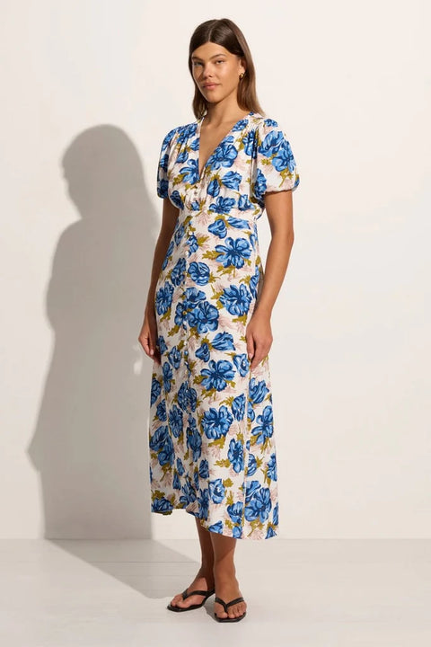 Faithfull the Brand Bellavista Midi Dress | Isadora Floral Navy