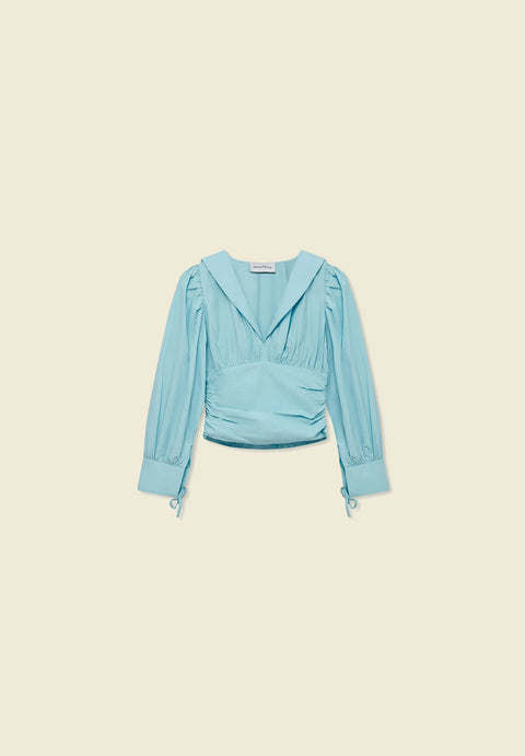 House of Sunny The Sail Blouse | Powder Blue