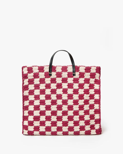 Clare V. Clare V Summer Simple Tote in Plummy Cream: summer, everyday, cotton
