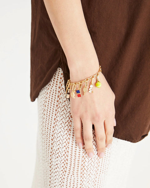 Clare V. Clare V Croissant Charm in Vintage Gold