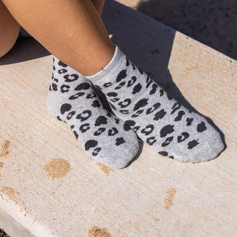 Unified Leopard Socks | Heather Grey