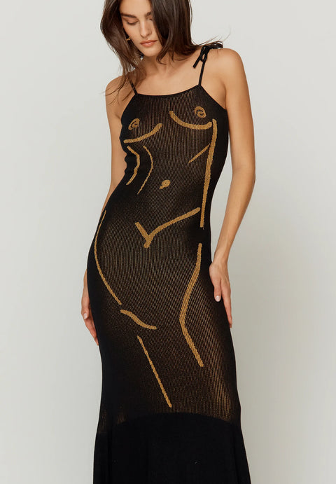 House of Sunny The Statue Dress | Onyx