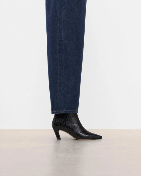 Flattered Xena Boot | Black Snake Embossed