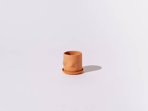 Group Partner 2.5" Mini Boob Pot with Saucer | Terra Cotta