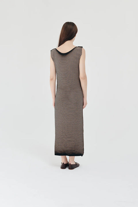 Mundaka Awaji Dress | Beige & Black