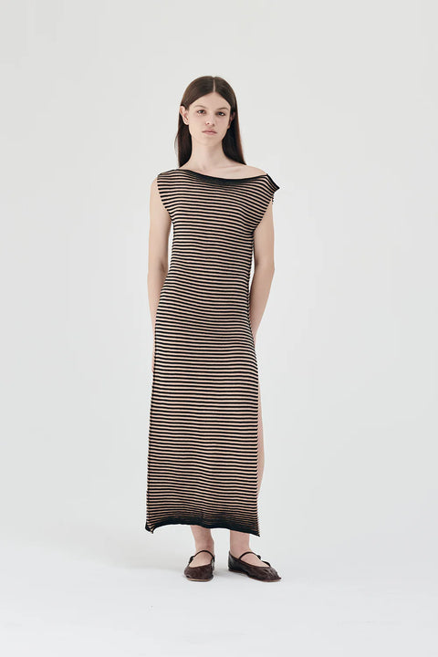 Mundaka Awaji Dress | Beige & Black