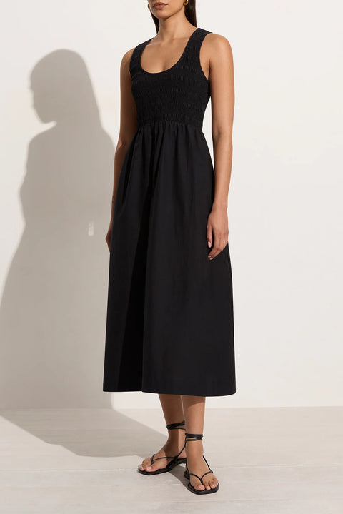 Faithfull the Brand Matera Midi Dress | Black