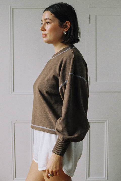 Merge Cloud Sweater | Carob