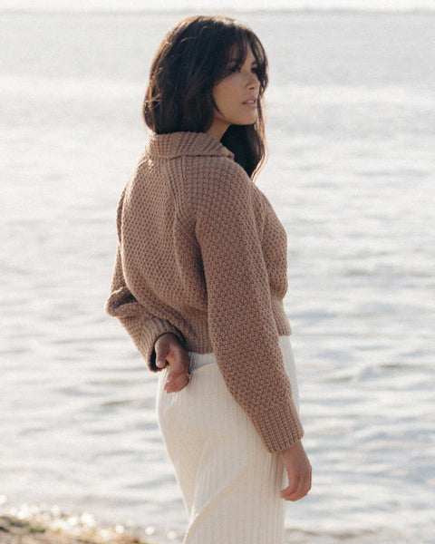 Hary Jae Meadow Zip Cardigan | Camel