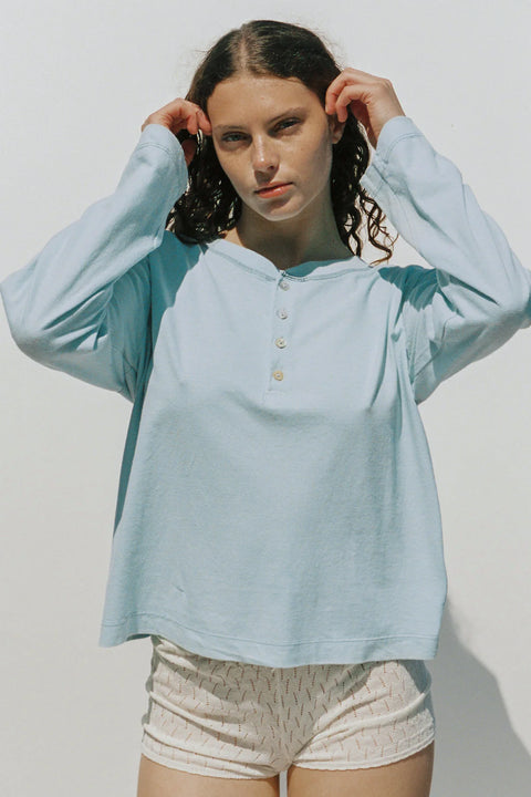 Merge Hemp Bay Henley | Mineral Blue