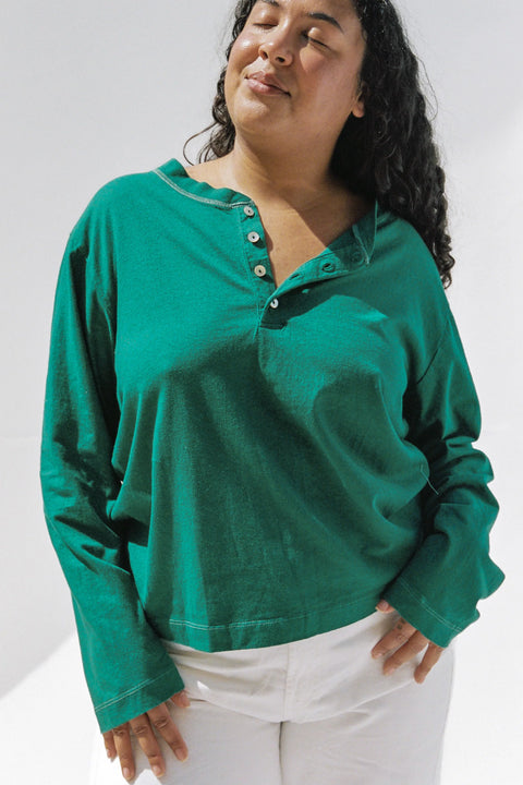 Merge Hemp Bay Henley | Nettle Leaf