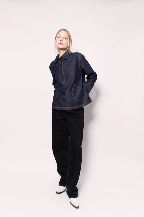 Et Tigre Louie Henley | Indigo Denim