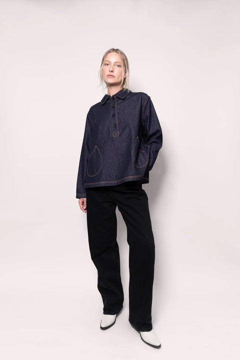 Et Tigre Louie Henley | Indigo Denim