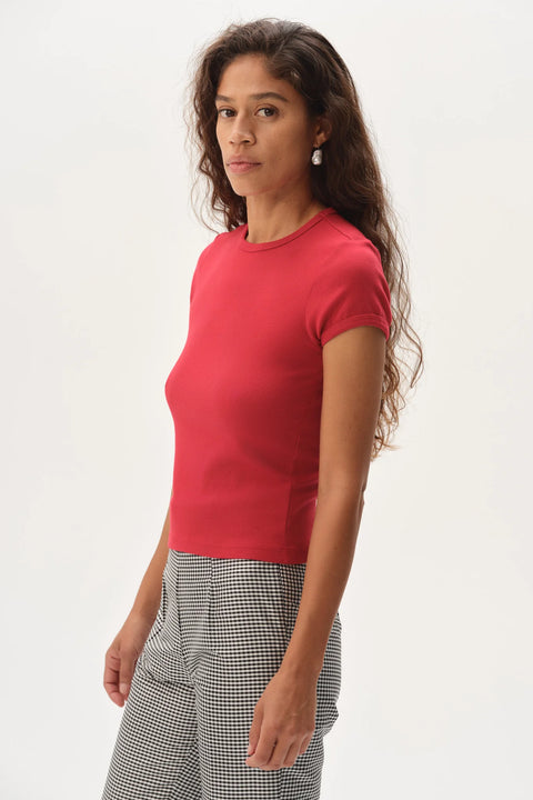 DONNI The Baby Rib Baby Tee | Bell Pepper