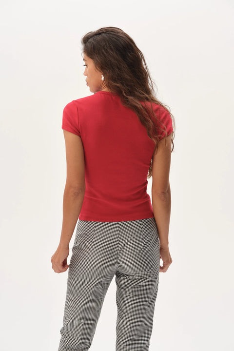 DONNI The Baby Rib Baby Tee | Bell Pepper
