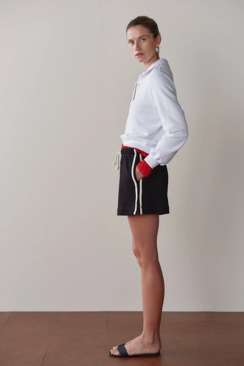 DONNI The Eco Terry Stripe Short | Jet Black